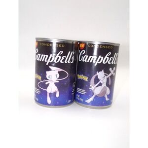 Campbells Limited Edition Pokemon Soup Can ~ MEWTWO~ MEW pair